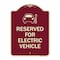 Signmission Reserved for Electric Vehicle W/ Graphic Heavy-Gauge Aluminum Sign, 24" x 18", BU-1824-23209 A-DES-BU-1824-23209 - alternate 1